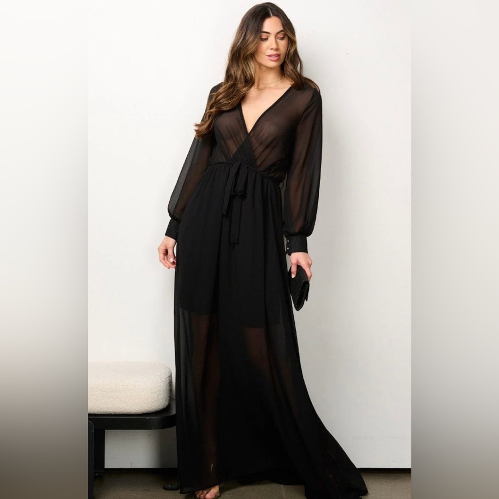 Black Sheer Maxi